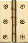 PR88-400-PB Heritage Brass Hinge Brass with Phosphor Washers 3" x 2" Polished Brass Finish