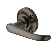 V720-MB Heritage Brass Door Handle Lever on Rose Windsor Design Matt Bronze Finish