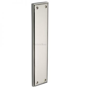 Click Here To Enlarge This Photo Of V743-PNF Heritage Brass Fingerplate 282x63mm Polished Nickel Finish