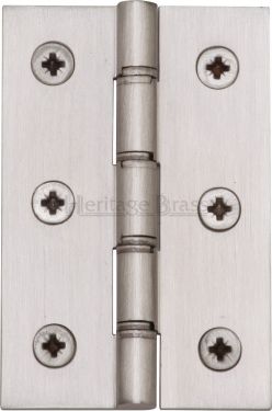 Click Here To Enlarge This Photo Of PR88-400-SN Heritage Brass Hinge Brass with Phosphor Washers 3" x 2" Satin Nickel Finish