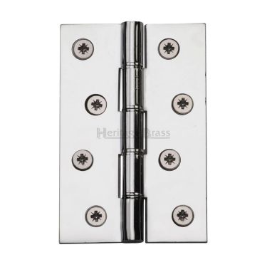 Click Here To Enlarge This Photo Of PR88-405-PC Heritage Brass Hinge Brass with Phosphor Washers 4" x 2 ⅝" Polished Chrome Finish