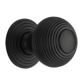 V973 38-BKMT Heritage Brass Cabinet Knob Reeded Design 38mm Matt Black Finish