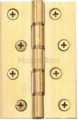 PR88-405-NB Heritage Brass Hinge Brass with Phosphor Washers 4" x 2 ⅝" Natural Brass Finish