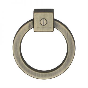 Click Here To Enlarge This Photo Of VF163 60-DB M.Marcus Ring Cabinet Pull 60mm Distressed Brass Finish