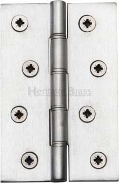 Click Here To Enlarge This Photo Of PR88-405-SC Heritage Brass Hinge Brass with Phosphor Washers 4" x 2 ⅝" Satin Chrome Finish