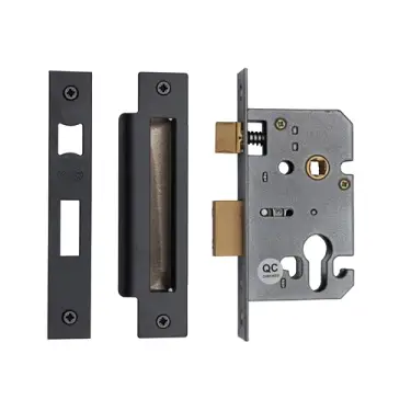 Click Here To Enlarge This Photo Of YKSLE2N-BLK M.Marcus York Euro Sash Lock 2 ½" Matt Black Finish
