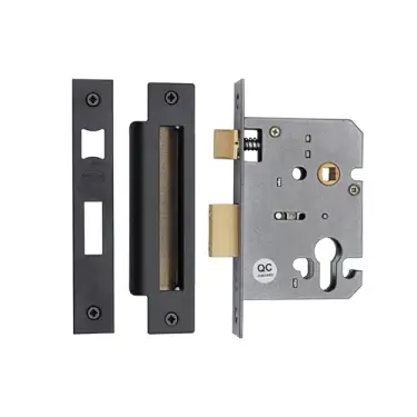 Click Here To Enlarge This Photo Of YKSLE3N-BLK M.Marcus York Euro Sash Lock 3" Matt Black Finish