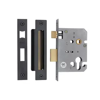 YKSLE3N-BLK M.Marcus York Euro Sash Lock 3" Matt Black Finish