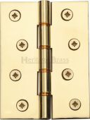 PR88-410-PB Heritage Brass Hinge Brass with Phosphor Washers 4" x 3" Polished Brass Finish