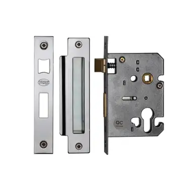 Click Here To Enlarge This Photo Of YKSLE3N-PC&PN M.Marcus York Euro Sash Lock 3" Polished Chrome Finish