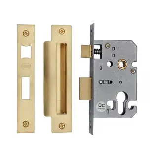 YKSLE3N-SB M.Marcus York Euro Sash Lock 3" Satin Brass Finish