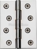 PR88-410-PC Heritage Brass Hinge Brass with Phosphor Washers 4" x 3" Polished Chrome Finish