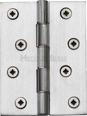 Click Here To Enlarge This Photo Of PR88-410-SC Heritage Brass Hinge Brass with Phosphor Washers 4" x 3" Satin Chrome Finish
