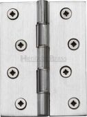 PR88-410-SC Heritage Brass Hinge Brass with Phosphor Washers 4" x 3" Satin Chrome Finish