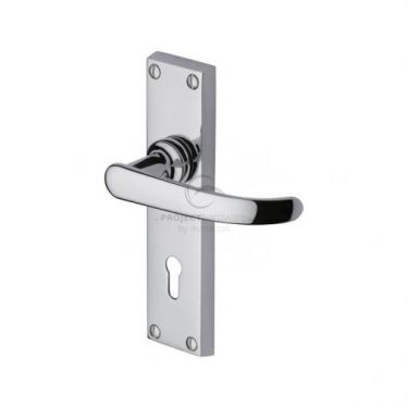 Click Here To Enlarge This Photo Of PR900-PC M.Marcus Project Hardware Door Handle Lever Lock Avon Design Polished Chrome Finish
