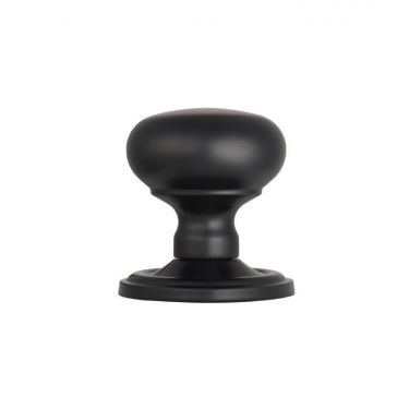 Click Here To Enlarge This Photo Of M35CMB - Carlisle Brass Manital Victorian Mushroom Mortice Knob Set (Concealed Fix) Matt Black