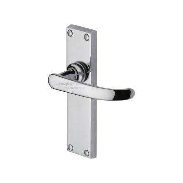 Click Here To Enlarge This Photo Of PR905-PC M.Marcus Project Hardware Door Handle Lever Latch Avon Design Polished Chrome Finish