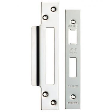 Click Here To Enlarge This Photo Of FSF5004BSS Carlisle Brass Eurospec Easi-T Polished Stainless Steel Forend Strike & Fixing Pack to Suit Architectural Sashlocks (BAS/ESS/LSS)