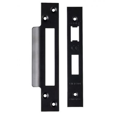 Click Here To Enlarge This Photo Of FSF5004MB Carlisle Brass Eurospec Easi-T Matt Black Forend Strike & Fixing Pack to Suit Architectural Sashlocks (BAS/ESS/LSS)