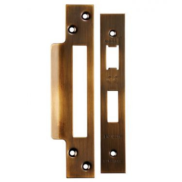 Click Here To Enlarge This Photo Of FSF5004AB Carlisle Brass Eurospec Easi-T Antique Brass Forend Strike & Fixing Pack to Suit Architectural Sashlocks (BAS/ESS/LSS)