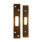 FSF5007AB Carlisle Brass Eurospec Easi-T Antique Brass Forend Strike & Fixing Pack to Suit Architectural Deadlocks (EDS/LDS)