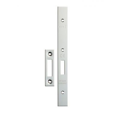 Click Here To Enlarge This Photo Of FSF5015BSS Carlisle Brass Eurospec Easi-T Polished Stainless Steel Forend Strike & Fixing Pack to Suit Architectural Din Deadlocks (DLS0060EP)