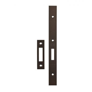Click Here To Enlarge This Photo Of FSF5015MBRZ Carlisle Brass Eurospec Easi-T Matt Bronze Forend Strike & Fixing Pack to suit Architectural DIN Deadlocks (DLS0060EP)