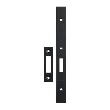 Click Here To Enlarge This Photo Of FSF5015MB Carlisle Brass Eurospec Easi-T Matt Black Forend Strike & Fixing Pack to Suit Architectural Din Deadlocks (DLS0060EP)