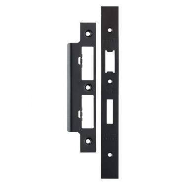 Click Here To Enlarge This Photo Of FSF5017MB Carlisle Brass Eurospec Easi-T Matt Black Forend Strike & Fixing Pack to Suit Architectural Din Sash/Bathroom Locks (DLS7260EP/DLS7860WC)