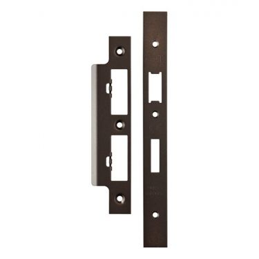 Click Here To Enlarge This Photo Of FSF5017MBRZ Carlisle Brass Eurospec Easi-T Matt Bronze Forend Strike & Fixing Pack to suit Architectural DIN Sash/Bathroom Locks (DLS7260EP/DLS7860WC)