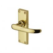 PR910-PB M.Marcus Project Hardware Door Handle Lever Latch Avon Short Design Polished Brass Finish