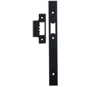 FSF5016MB Carlisle Brass Eurospec Easi-T Matt Black Forend Strike & Fixing Pack to Suit Architectural Din Latches (DLS0060L)