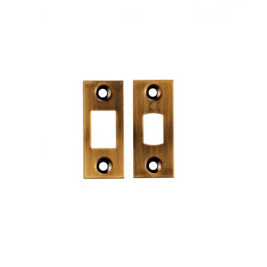 Click Here To Enlarge This Photo Of FSF5010AB Carlisle Brass Eurospec Easi-T Antique Brass Forend Strike & Fixing Pack to Suit Heavy Duty Tubular Deadbolts (TLD)