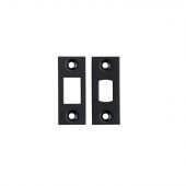 FSF5010MB Carlisle Brass Eurospec Easi-T Matt Black Forend Strike & Fixing Pack to Suit Heavy Duty Tubular Deadbolts (TLD)