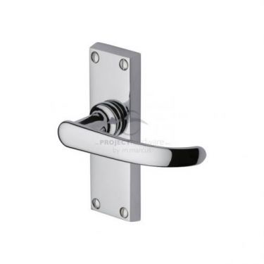 Click Here To Enlarge This Photo Of PR910-PC M.Marcus Project Hardware Door Handle Lever Latch Avon Short Design Polished Chrome Finish
