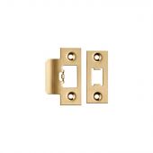 FSF5009SB Carlisle Brass Eurospec Easi-T Satin Brass Forend Strike & Fixing Pack to Suit Heavy Duty Tubular Latches (TLS5025/TLS5030/TLS5040/TLS5050)