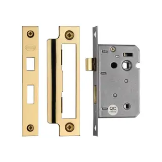 YKBL2N-PB M.Marcus York Bathroom Lock 2 ½" Polished Brass