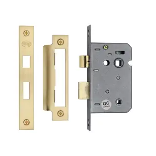 YKBL2N-SB M.Marcus York Bathroom Lock 2 ½" Satin Brass