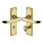 PR920-PB M.Marcus Project Hardware Door Handle For Bathroom Avon Design Polished Brass Finish