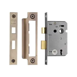 YKSL32N-AT M.Marcus York 3 Lever Sashlock 2 ½" Antique Brass Finish