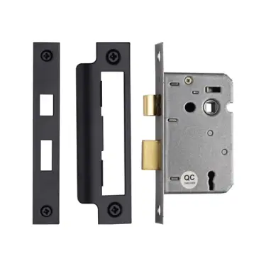 Click Here To Enlarge This Photo Of YKSL32N-BLK M.Marcus York 3 Lever Sashlock 2 ½" Matt Black Finish