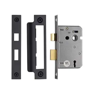 YKSL32N-BLK M.Marcus York 3 Lever Sashlock 2 ½" Matt Black Finish
