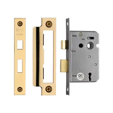 Click Here To Enlarge This Photo Of YKSL32N-PB M.Marcus York 3 Lever Sashlock 2 ½" Polished Brass Finish