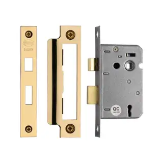 YKSL32N-PB M.Marcus York 3 Lever Sashlock 2 ½" Polished Brass Finish