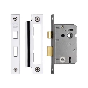 Click Here To Enlarge This Photo Of YKSL32N-PC&PN M.Marcus York 3 Lever Sashlock 2 ½" Polished Chrome/Nickel Finish