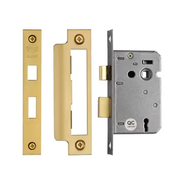 Click Here To Enlarge This Photo Of YKSL32N-SB M.Marcus York 3 Lever Sashlock 2 ½" Satin Brass Finish