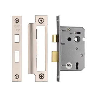 YKSL32N-SN&SC M.Marcus York 3 Lever Sashlock 2 ½" Satin Chrome/Nickel Finish
