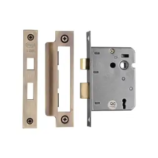 YKSL33N-AT M.Marcus York 3 Lever Sashlock 3" Antique Brass Finish