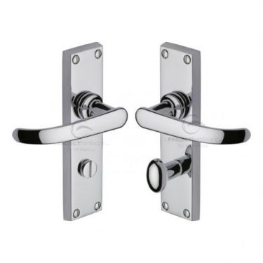 Click Here To Enlarge This Photo Of PR920-PC M.Marcus Project Hardware Door Handle For Bathroom Avon Design Polished Chrome Finish