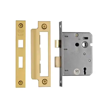 Click Here To Enlarge This Photo Of YKSL33N-SB M.Marcus York 3 Lever Sashlock 3" Satin Brass Finish